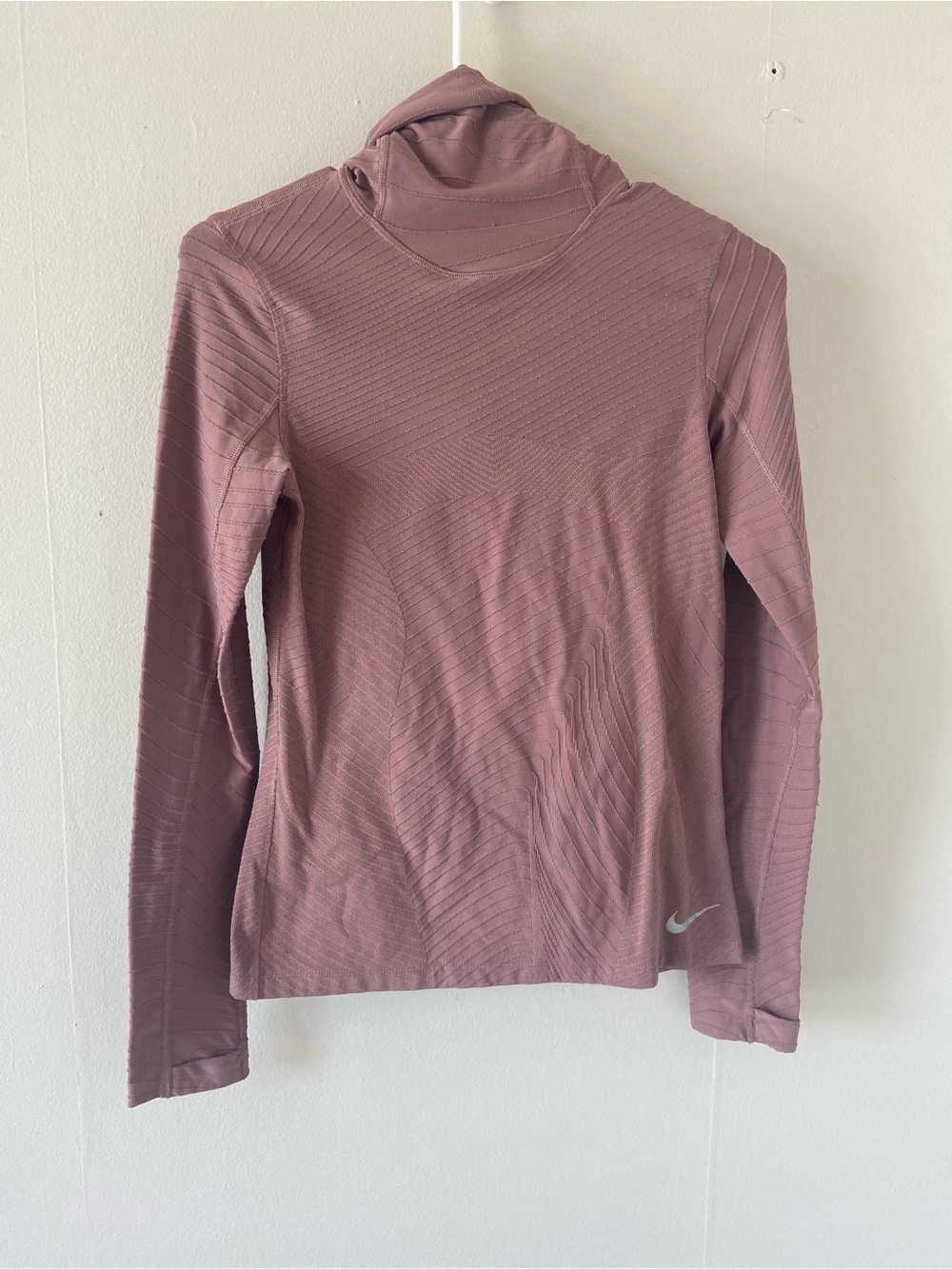 Nike Women's Element Running Dri-Fit Hoodie Balaclava XS mauve